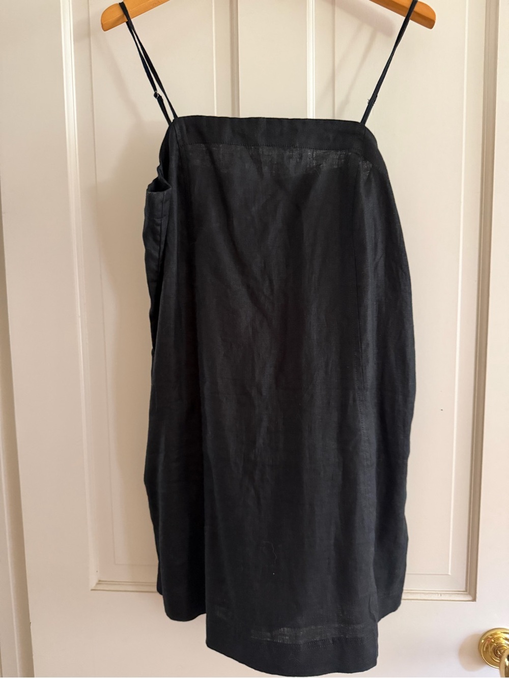 Madewell Black Midi Slip Dress